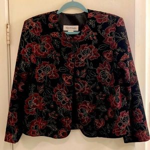 Norton McNaughton Velvet Floral Jacket